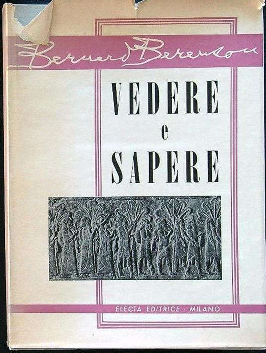 Vedere e sapere - Bernard Berenson - copertina