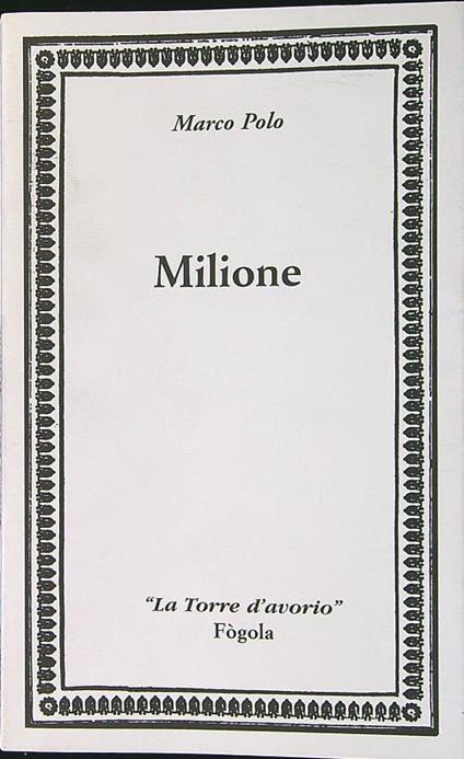 Milione - Marco Polo - copertina