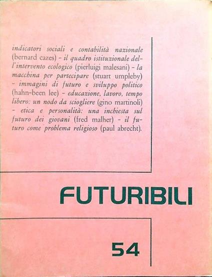 Futuribili 54/Gennaio 1973 - copertina