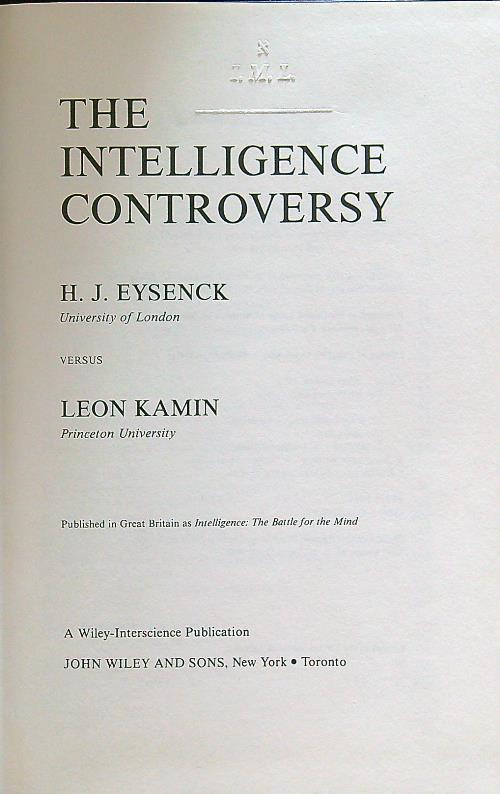 The intelligence controversy