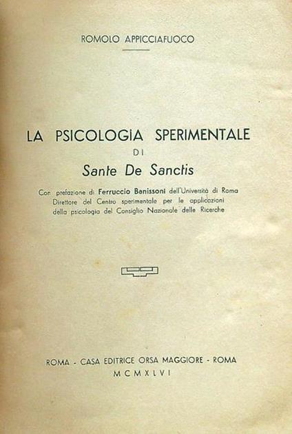 Psicologia sperimentale - copertina