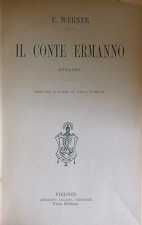 Il  conte Ermanno - E. Werner - copertina