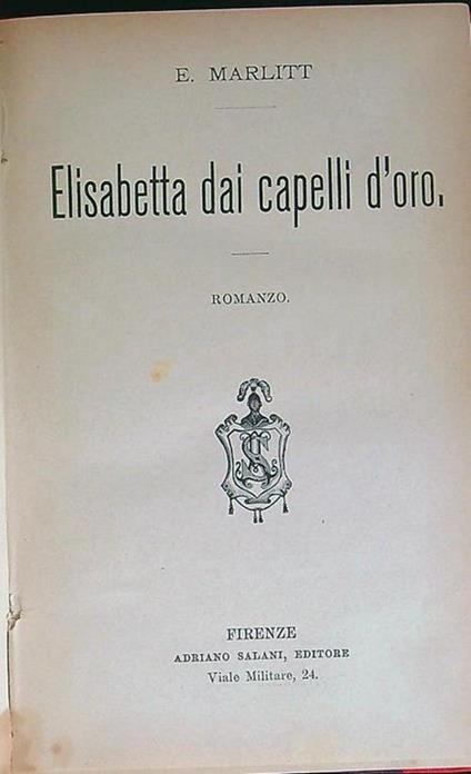 Elisabetta dai capelli d'oro - E. Marlitt - copertina