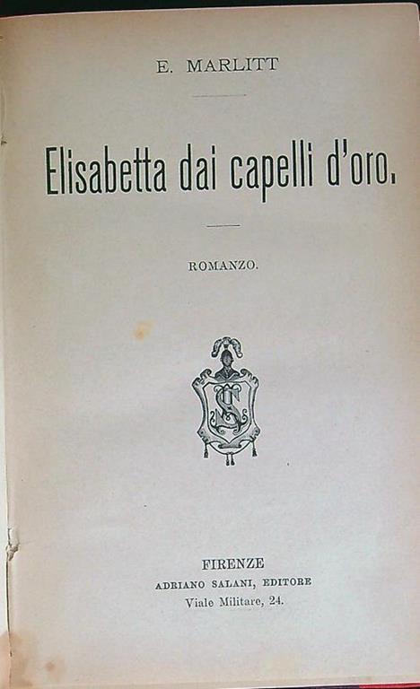 Elisabetta dai capelli d'oro - E. Marlitt - copertina