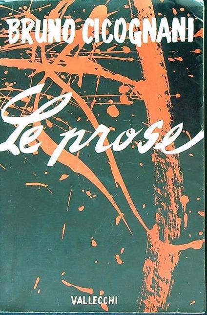 Le prose - Bruno Cicognani - copertina