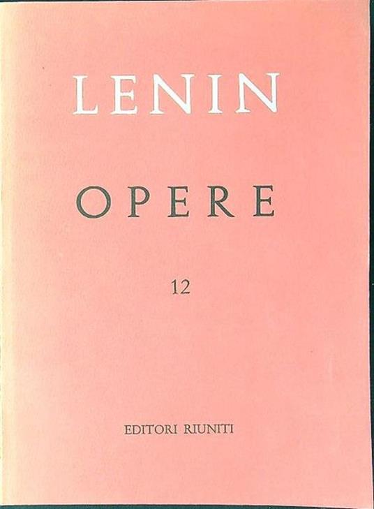 Opere vol. 12 - Lenin - copertina