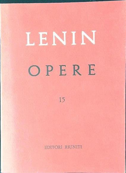 Opere vol. 15 - Lenin - copertina