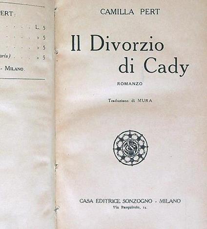 Il divorzio di cady - copertina