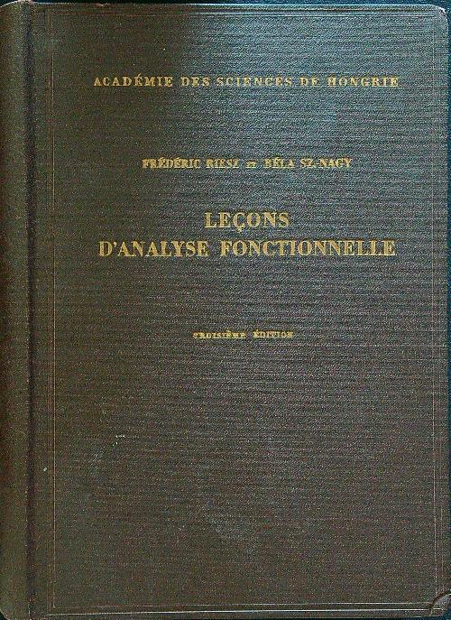 Lecons d'analyse fonctionnelle