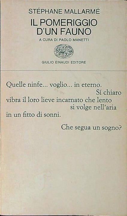 Il pomeriggio d'un fauno - Stéphane Mallarmé - copertina