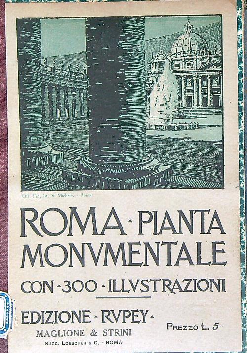 Roma pianta monumentale con 300 illustrazioni