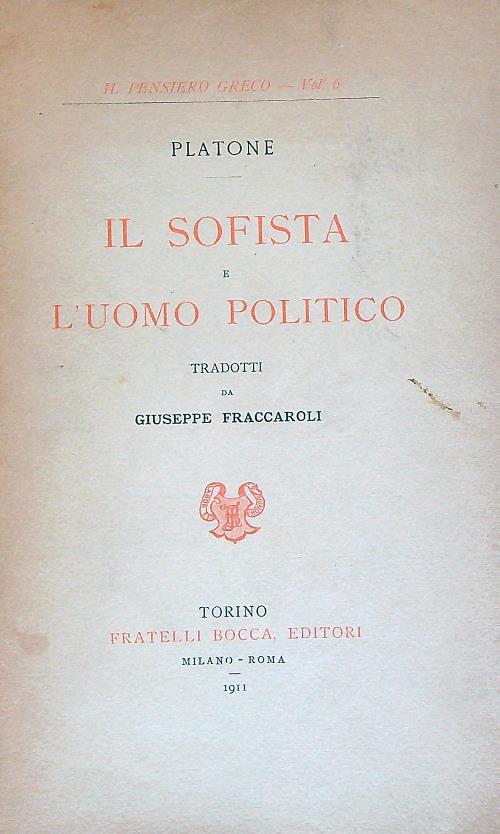 Il sofista e l'uomo politico