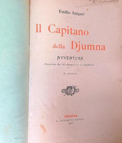 Il capitano della Djumna - Emilio Salgari - copertina