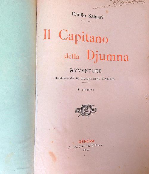 Il capitano della Djumna - Emilio Salgari - copertina