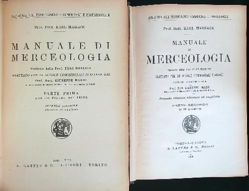 Manuale di merceologia 2 vv
