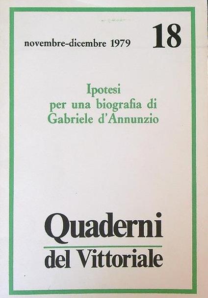 Ipotesi per una biografia di Gabriele d' Annunzio - copertina