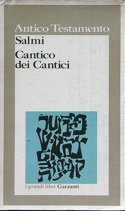 Salmi. Cantico dei Cantici - copertina