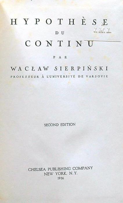 Hypothese du continu - copertina