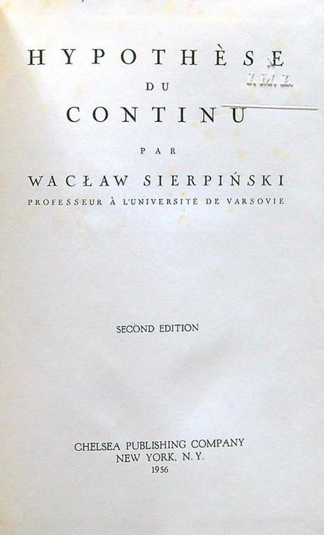 Hypothese du continu - copertina