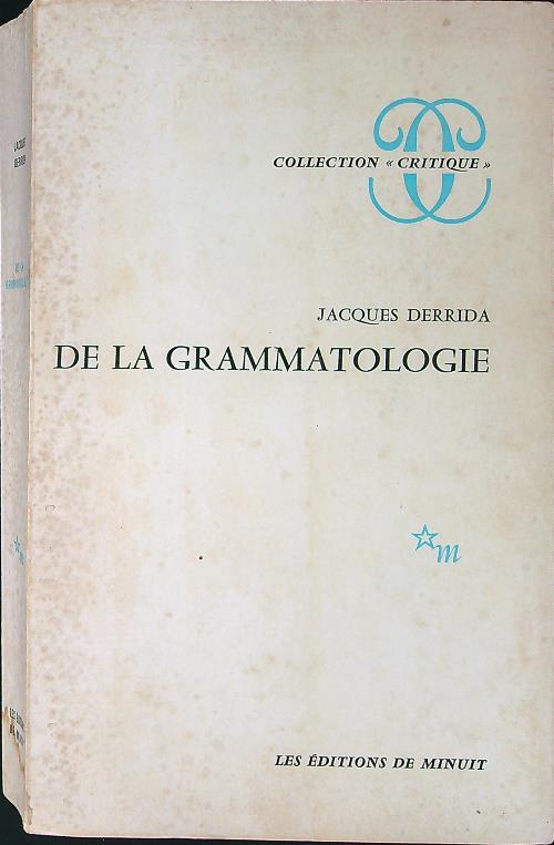 De la grammatologie