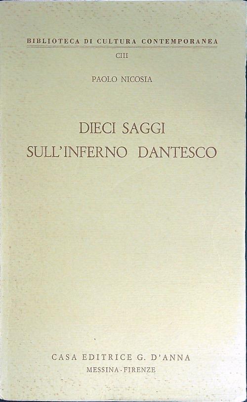 Dieci saggi sull'inferno Dantesco