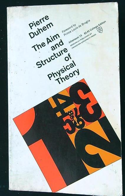 The Aim and Structure of Physical Theory - Pierre Duhem - copertina
