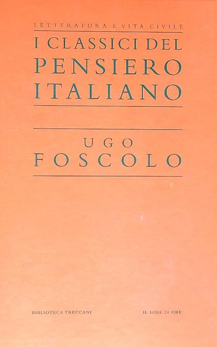 Ugo Foscolo - copertina