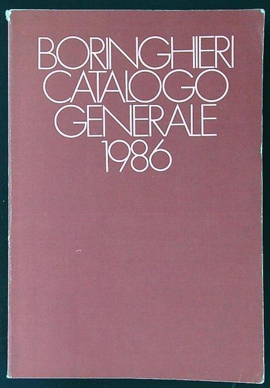 Boringhieri catalogo generale 1986 - copertina
