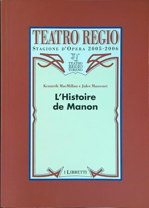L' Histoire de Manon - MacMillan - copertina