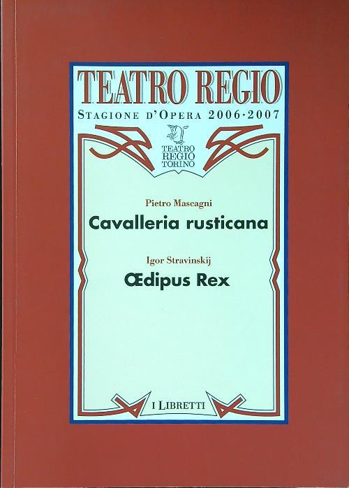 Cavalleria rusticana - Oedipus Rex - Mascagni - copertina