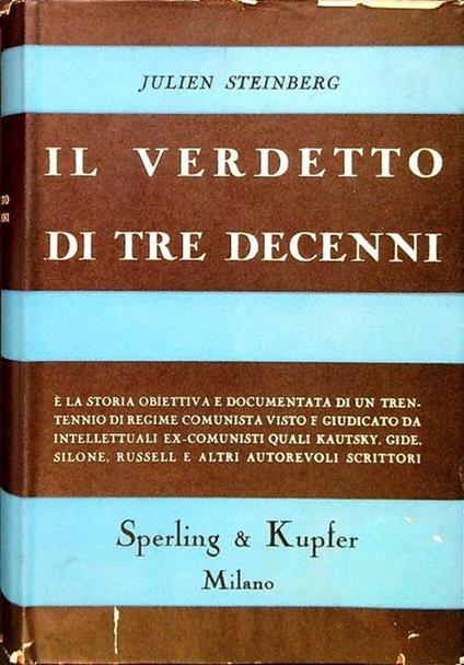 Il verdetto di tre decenni - Julien Steinberg - copertina