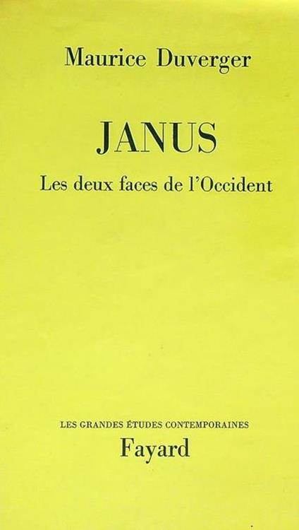 Janus Les deux faces de l'Occident - Maurice Duverger - copertina