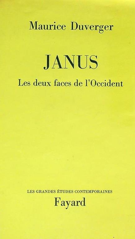 Janus Les deux faces de l'Occident - Maurice Duverger - copertina
