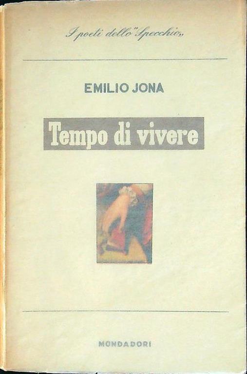 Tempo di vivere - Emilio Jona - copertina