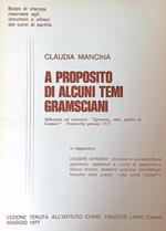 A proposito di alcuni temi Gramsciani