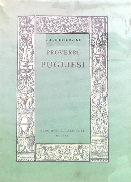 Proverbi pugliesi - Alfredo Giovine - copertina