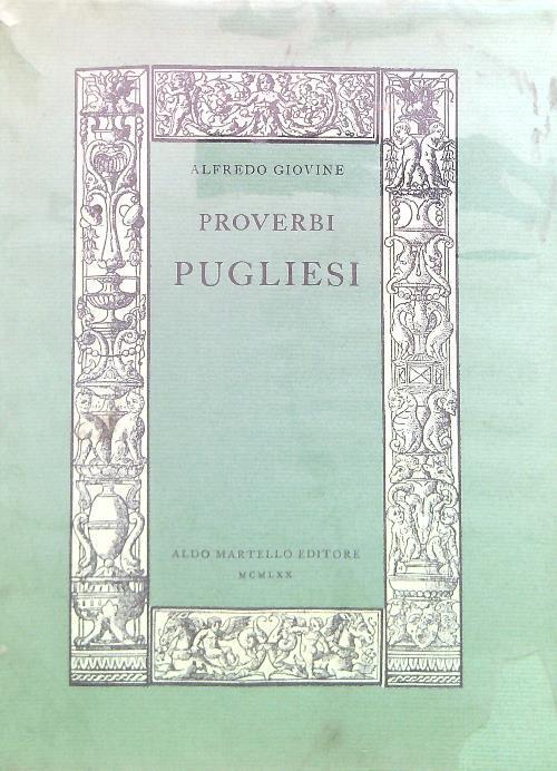 Proverbi pugliesi - Alfredo Giovine - copertina