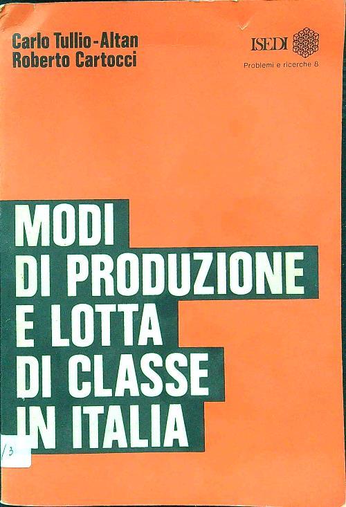 Modi di produzione e lotta di classe in Italia