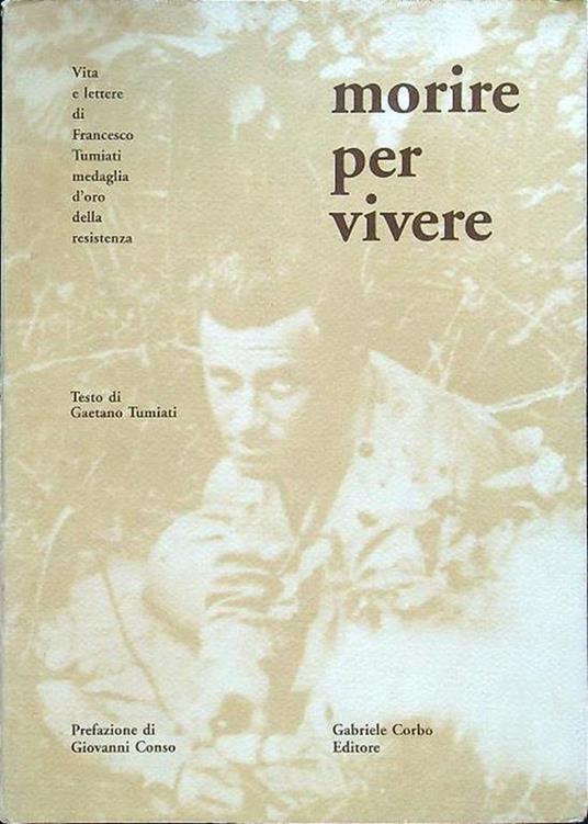 Morire per vivere (con dedica autore) - copertina