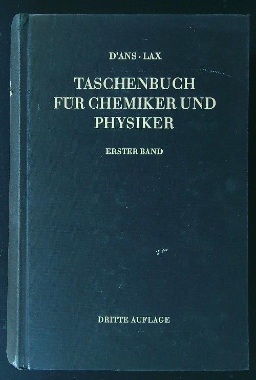 Taschenbuch fur Chemiker und Physiker