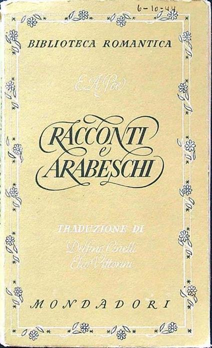 Racconti e arabeschi - copertina