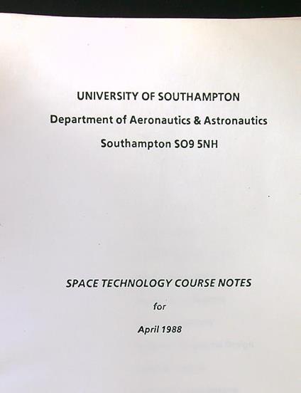 Space Technology Course Notes - copertina