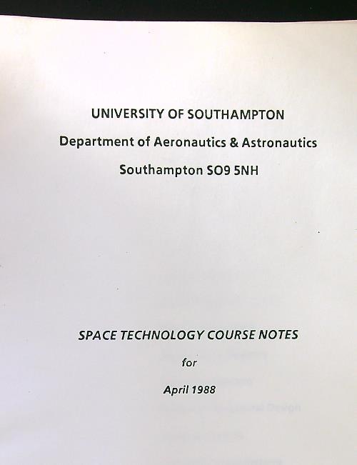 Space Technology Course Notes - copertina