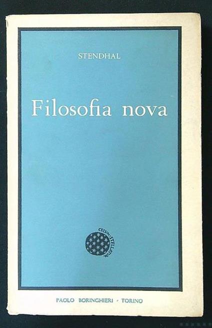 Filosofia Nova - Stendhal - copertina