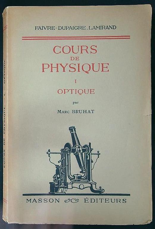 Course de physique I. Optique - copertina