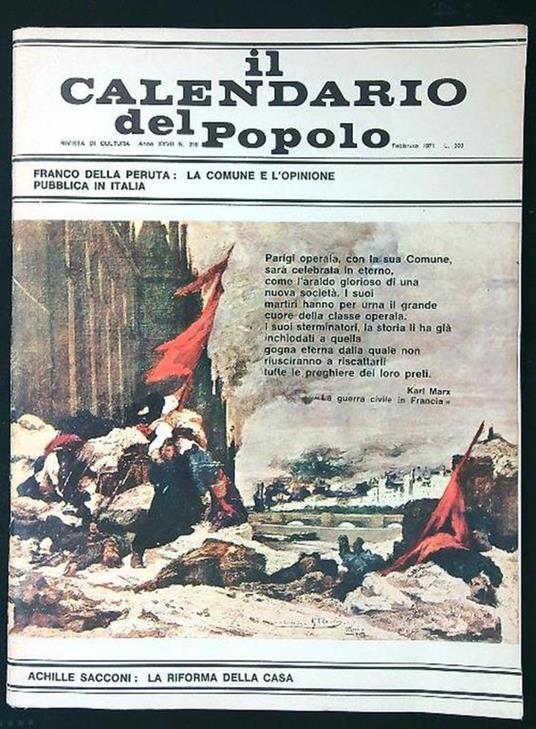 Il calendario del popolo n. 316 - copertina