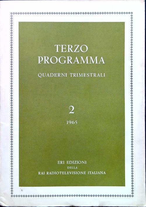 Terzo Programma 2/1965 - copertina