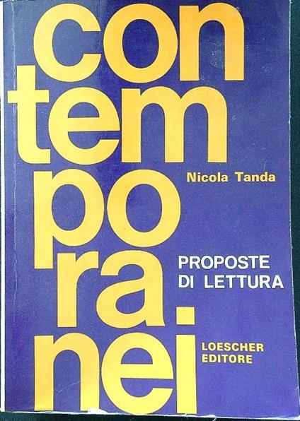 Contemporanei. Proposte di lettura - Nicola Tanda - copertina