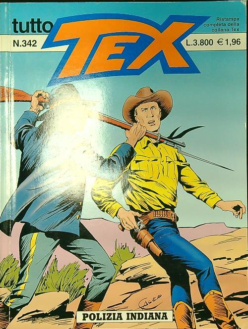 Tutto Tex n. 342/maggio 2001: Polizia indiana - copertina