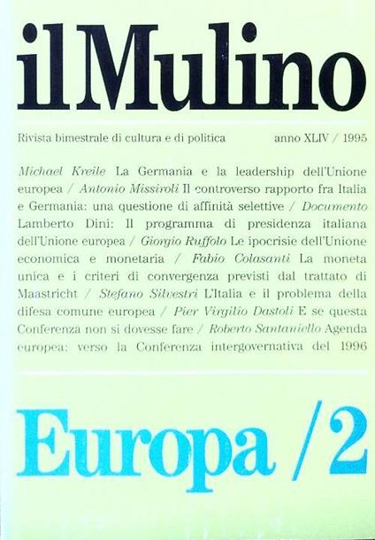il Mulino/Europa 2-Dicembre 1995 - copertina